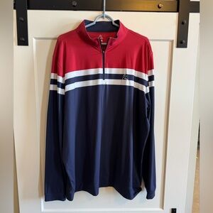 Rhoback Performance Quarterzip - XXL - Navy/Red